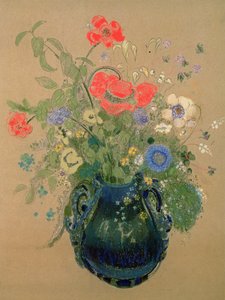 Kukkamaljakko, 1905-08 (pastelli paperille).